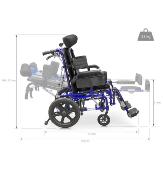 Fauteuil roulant neurologique extensible, largeur d'assise 46 cm tiers payant 