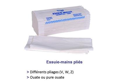 Essuie-mains plié V Paredes blanc 21 x 19,1 cm Ecolabel  Ouate recyclée, 2 plis, 2 x 18 g/m², fabrication française, certifié Ecolabel