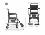 Chaise de  wc avec roues pour le transfert