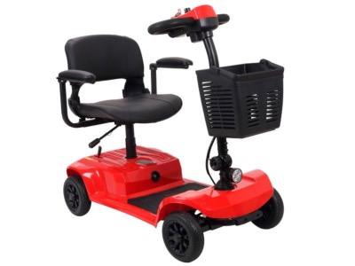 Scooter pliable LUCAS pour personnes handicapées et à mobilité réduite rouge 