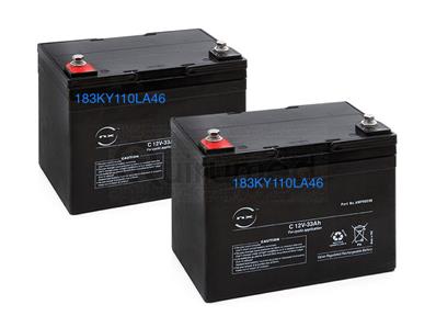 Lot de 2 batterie pour fauteuil roulant électrique 183KY110LA46